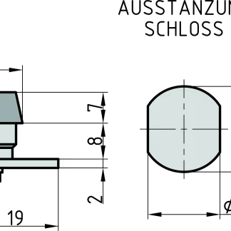 Basi Hebelschloss HS 338 für Basi Notschlüsselkästen