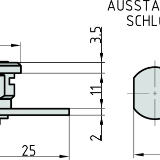 Basi Hebelschloss HS 313 für Universal Burg