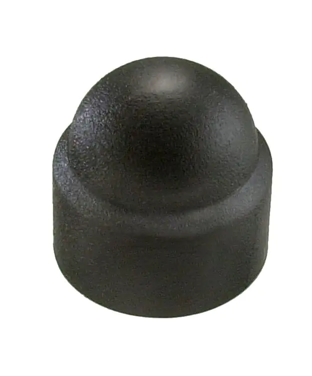 Abdeckkappen M12, 8 Stück, schwarz rund