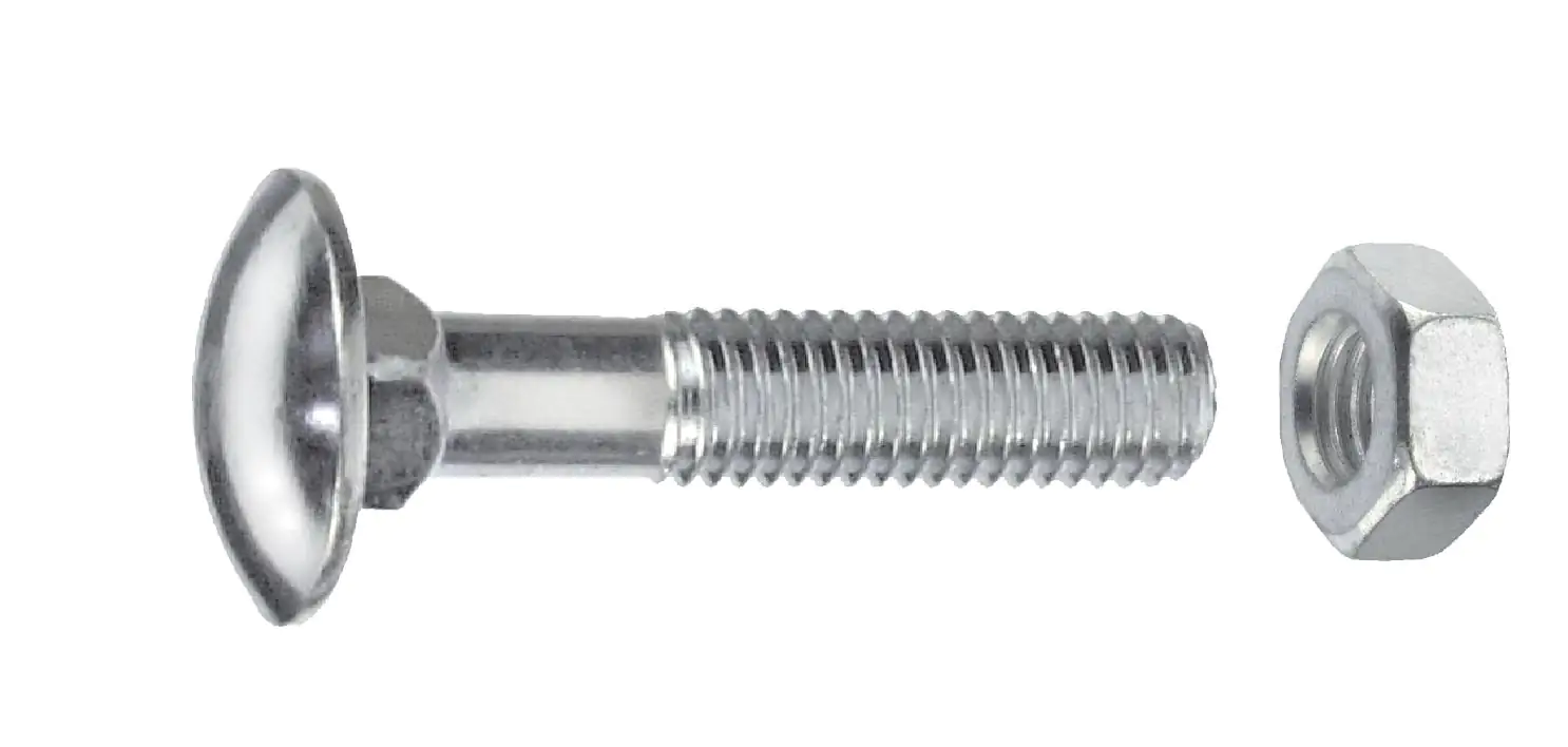 Schlossschrauben M8 x 60 mm, 30 Stück, Edelstahl A1