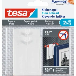 tesa Klebenagel Traglast 2 kg, 2 Stück