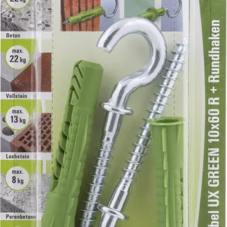 Fischer Universaldübel-Set UX green 10.0 x 60 mm - 2 Stück