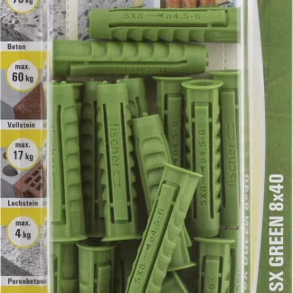 Fischer Spreizdübel SX green 8.0 x 40 mm - 20 Stück