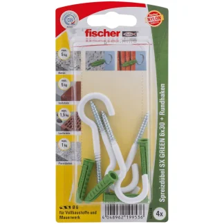 Fischer Spreizdübel SX green 6.0 x 30 mm - 4 Stück