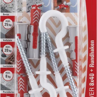 Fischer Dübel-Set Duopower 8.0 x 40 mm - 4 Stück
