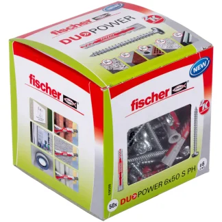 Fischer Dübel-Set Duopower 6.0 x 50 mm - 50 Stück