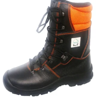 Forstschutz-Lederstiefel S2 schwarz-orange