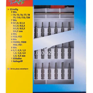TrendLine Feinmechaniker-Set 32-teilig Bithalter Haltegriff Bits