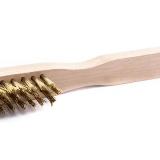 TrendLine Drahtbürste Messing 3-reihig Holzgriff