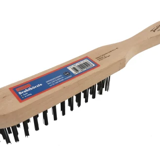 TrendLine Drahtbürste 4-reihig Holzgriff