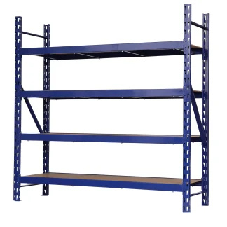 Primaster Metallsteckregal 200 x 200 x 60 cm 4 Holzböden 3200 kg