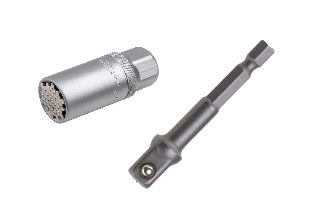 Universal-Stecknuss mit Steckschlüssel-Adapter 3/8'' 9 - 21 mm