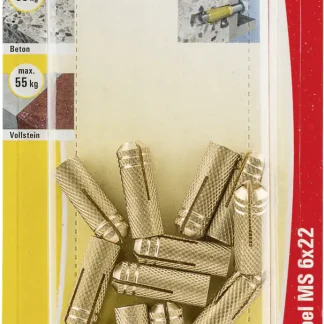 Fischer Messingdübel MS 6.0 x 22 mm - 15 Stück