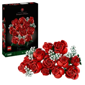 LEGO Icons 10328 Bouquet di Rose, Set Fiori Finti per Adulti