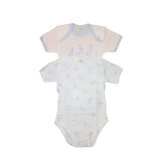 Bi-pack body intimo bimbo neonato mezza manica Ellepi AF4425-C 9 m
