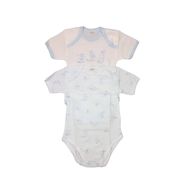 Bi-pack body intimo bimbo neonato mezza manica Ellepi AF4425-C 24 m