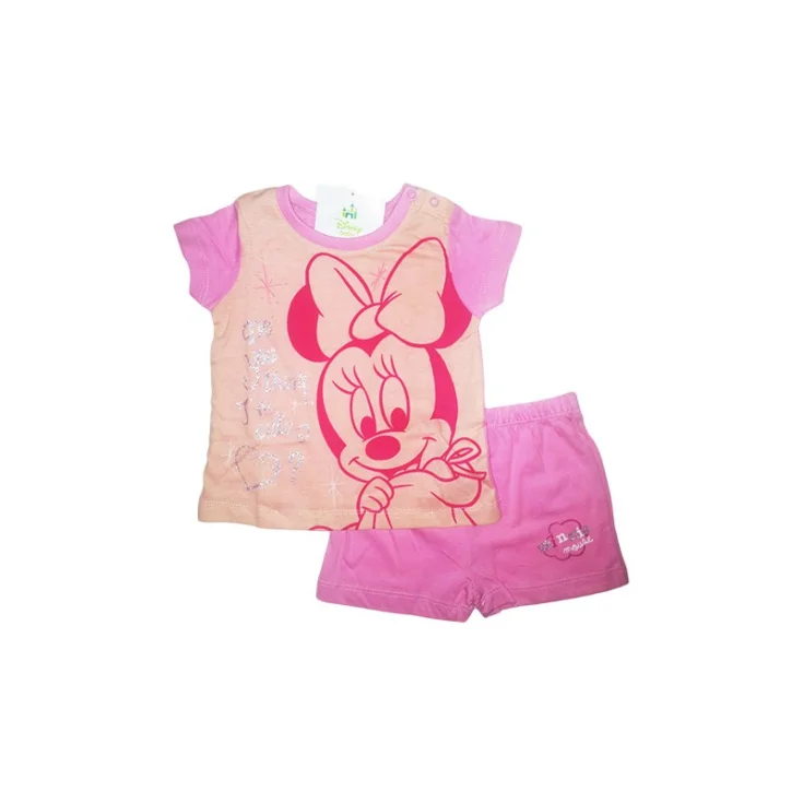 Pigiama maglia maglietta pantaloncino bimba neonato Disney baby Minnie 24 m