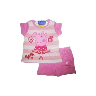 Pigiama maglia maglietta pantaloncino bimba neonato Peppa Pig 12 m