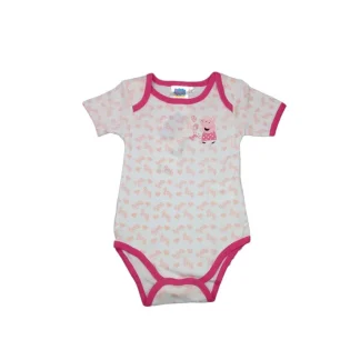 Body bodino intimo bimba neonato mezza manica Peppa Pig fucsia 9 m