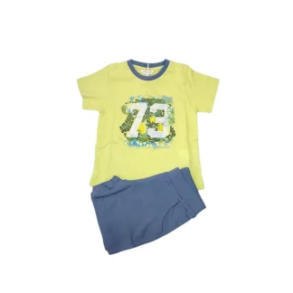 Completo maglia maglietta pantaloncino bimbo bambino verde Dodipetto 8A