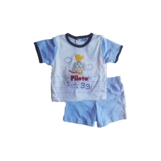 Completo maglia maglietta pantaloncino bimbo neonato Bidibimbo 3 - 6 m