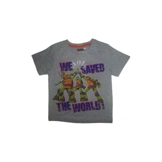 T-shirt maglia maglietta bimbo bambino Tartarughe Ninja grigio 8A