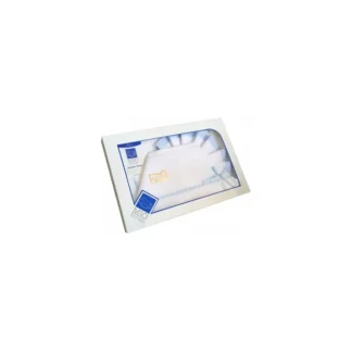 Completo culla carrozzina Mio Piccolo bimbo neonato lenzuolo aida bianco cielo TU