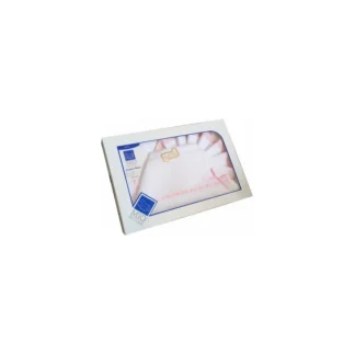 Completo culla carrozzina Mio Piccolo bimbo neonato lenzuolo aida bianco rosa TU