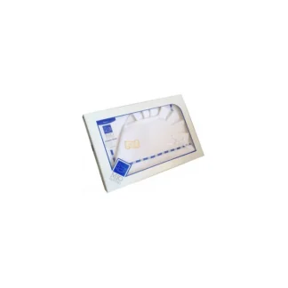 Completo lettino culla Mio pIccolo bimbo neonato lenzuolo aida fascia blu TU