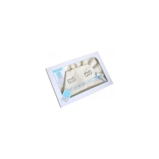 Completo lettino culla Mio Piccolo bimbo neonato lenzuolo macramè panna cielo TU