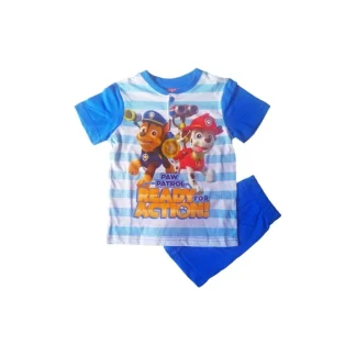 Pigiama maglia maglietta pantaloncino bimbo bambino Paw Patrol azzurro 4A