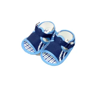 Scarpina scarpa sandalo Pastello bimbo neonato azzurro blu 17