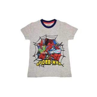 T-shirt maglia maglietta bimbo bambino uomo ragno Spiderman grigio 6A
