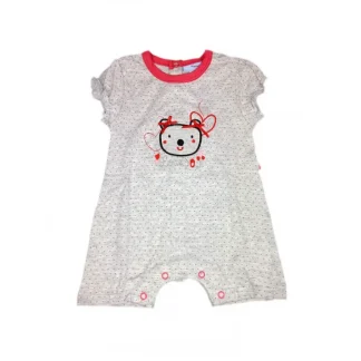 Pagliaccetto tutina bimba neonato mezza manica Yatsi grigio 3 m
