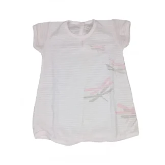 Pagliaccetto tutina bimba neonato mezza manica Rapife rosa 3 m