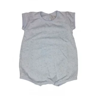 Pagliaccetto tutina bimbo neonato mezza manica Rapife cielo 1 m