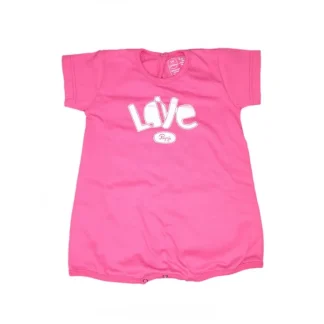 Pagliaccetto tutina bimba neonato mezza manica Rapife fucsia 3 m