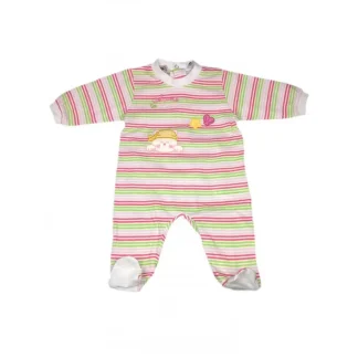 Tuta tutina cotone bimba neonato F.lli Campagnolo mini righe fantasia 1 m
