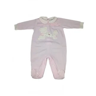 Tuta tutina cotone bimba neonato Le Chicche rosa 1 m