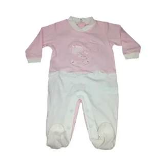 Tuta tutina cotone bimba neonato Bidibimbo Chic rosa 3 - 6 m