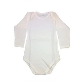 Body bodino intimo neonato bimbo bimba manica lunga Ellepi panna 18 m