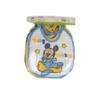 Confezione 6 pezzi bavetta bavaglino bavagli bimbo neonato Disney baby Mickey TU