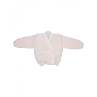 Cardigan scaldacuore incrociatino coprifasce lana La Rocca bimba neonato rosa TU
