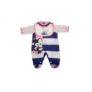 Tuta tutina cotone bimba neonato Disney baby Minnie rosa blu 1 - 3 mesi