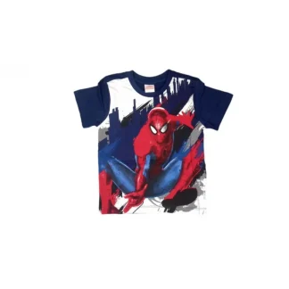 T-shirt maglia maglietta bimbo bambino uomo ragno Spiderman blu 6A