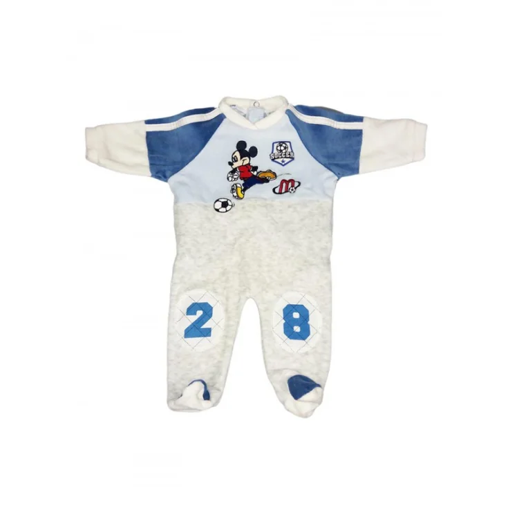 Tuta tutina ciniglia bimbo neonato Ellepi disney baby mickey grigio cielo 6 m