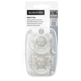 Succhietto Night&Day Silicone Pro 6-18M Elefante Suavinex 1 Pezzo