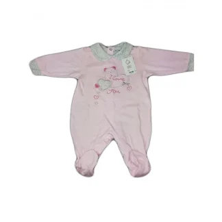 Tuta tutina cotone bimba neonato Will B rosa grigio 6 - 9 mesi