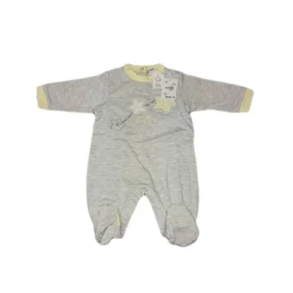 Tuta tutina cotone bimbo bimba neonato Will B grigio giallo 3 - 6 mesi