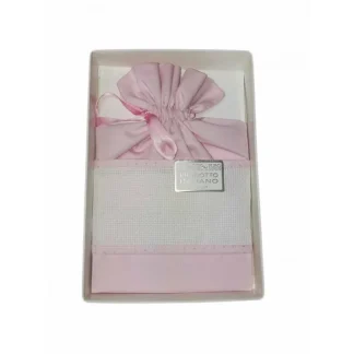Sacco nascita bimba neonato piquet cotone aida Mio piccolo rosa TU